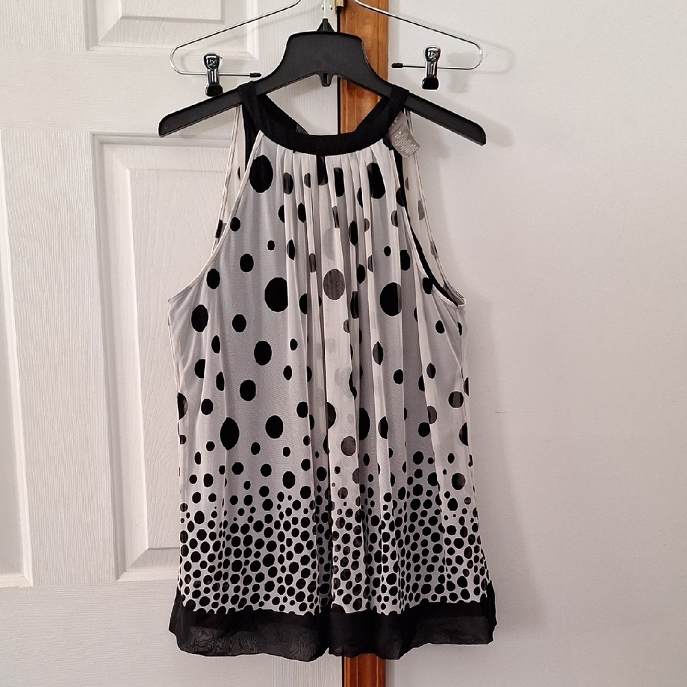 Kenar Black and White Polka Dot Blouse